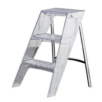 Акрилна прозрачна стремянка, Пластмасови столове, Сгъваеми стълби, вътрешна стълба в коледна елха, три етапа стълби, Рафтове за съхранение