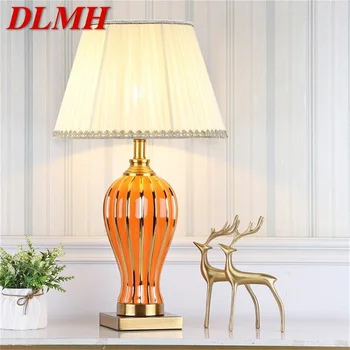 Керамична настолна лампа DLMH с димер за LED Модерна луксозна настолна лампа за Дома за хол