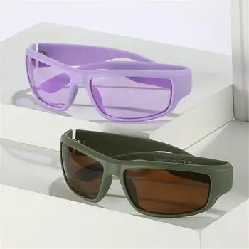 Модни Слънчеви очила Y2K в стил пънк, Наем спортни слънчеви Очила, Дамски слънчеви очила, Модерен мъжки слънчеви очила в стил steampunk, сребърни лещи, очила с UV400