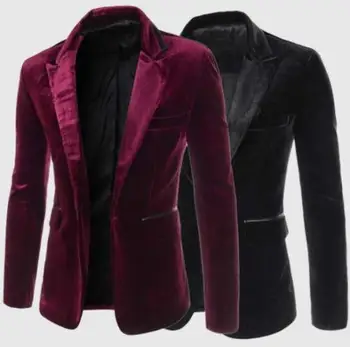 Мъжки костюми Laepl на една пуговице, Черен Бордо топло блейзър, Модни вечерни смокинги Terno Masculino Slim Fit, пухкави (яке + панталон)