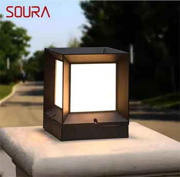 SOURA Outdoor Solar Cube Light led водоустойчива лампа на стълб за дома, градината и двора