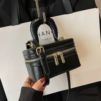 Нова Висококачествена Дамска Чанта във формата На кутия 2023, Малка Квадратна Чанта в Ретро стил За Момичета, Дамски Чанти На рамо, Чантата-Месинджър, Мини Чанта-тоут