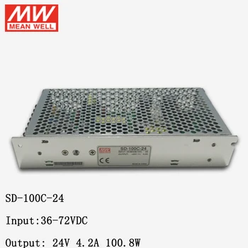 MEAN WELL SD-100C-24 36 ~ 72 vdc до 24 vdc 100 W DC-DC Преобразувател Импулсно захранване 48 до 24 4.2 A Преобразовательный трансформатор