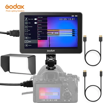 Godox GM7S 4K 7-инчов Огледален Дисплей Камера Ултра висока Разделителна способност, 3D LUT СЪС Сензорен Екран Видео в Реално Време