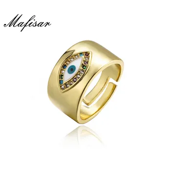 Mafisar Класически дизайн, пръстен талисман от уроки за жени, златен цвят, модел CZ, вечерна пръстен, дамски аксесоари, Директен доставка