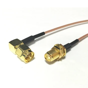 Удлинительный модем кабел SMA Мъжки Правоъгълен ключ SMA Развъждане на черупкови RF Pigtial RG178 Кабел 15 см 6