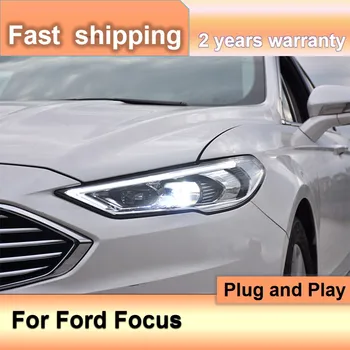 Автоаксесоари за фарове Ford Focus 2017-2021 Ford Focus Главоболие фенер DRL поворотник светлини Обектива на проектора