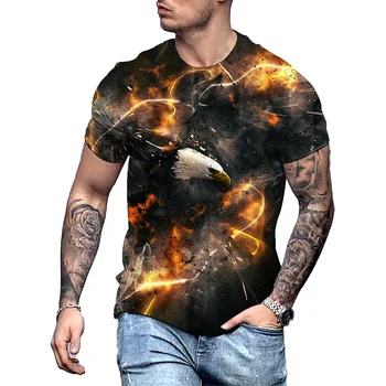 Мъжки t-shirt, Летни потници, тениски с 3D принтом 