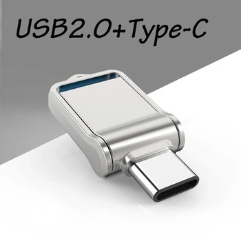 USB-диск 64GB OTG Type C USB 2.0 Флаш памет Mini External Memory Stick за смартфони, MacBook, Таблети Samsung Galaxy Pendrive