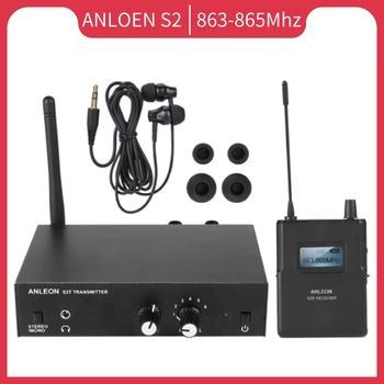 ANLEON S2 Стерео Безжична Система на Ушния Монитор Професионална Система за Мониторинг на Сцената за Певци, Музиканти 863-865 Mhz