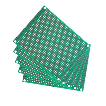 5ШТ 7*9 СМ Двустранна печатна платка Зелен цвят САМ Основната заплата на Прототип на Универсална печатна платка такса