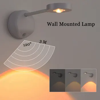 Led Стенни Лампа Индукция Нощни Осветителни Тела За Човешкото Тяло Smart Touch Type-C Нощна Лампа, Без Окабеляване Интериор Подарък Точка Осветление
