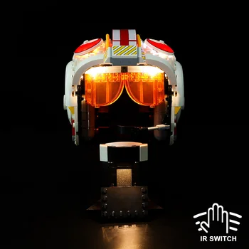 Комплект led осветителни тела Строителни Блокове Luke Sky walker Red Five Каска за LEGO 75327 (В комплекта са включени само лампа)