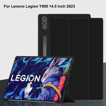 Тънък Ретро Калъф-Поставка от Изкуствена Кожа За Lenovo Legion Y900 2023 Tablet Cover 14,5 Инча За Legion Pad Y 900 Tablet Case