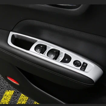 Тампон на лифт панел превключвател стеклоподъемника вратата на колата за Renault Koleos за Samsung QM6 LHD 2017 2018 2019 Аксесоари за стайлинг на автомобили