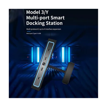 Автоматичен Превключвател на led USB-хъб за 2021 2022 2023 Tesla Model Y 3, Б