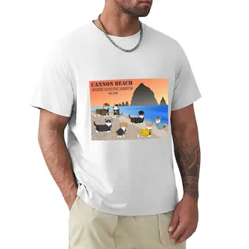 2018 CBCDA - Тениска Детективска агенция Cannon Beach Corgi, бързосъхнеща риза, черна тениска, блуза, забавна тениска, тениски за мъже