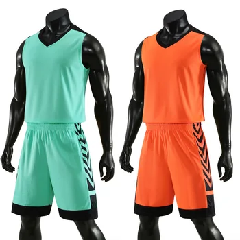 Нова игра костюм, баскетбол костюм, под формата на мъжкия отбор, жилетка, тренировочная риза, синьо трико
