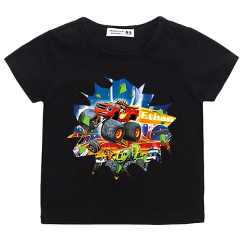 Детска тениска на Blaze and The Monster Machines, Забавни Тениски с Анимационни герои За момичета, Страхотна лятна тениска за Малки момчета, Детски Блузи от 100% памук