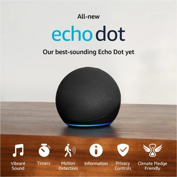 Направете за Amazon Echo Dot смарт говорител на Amazon Алекса гласов асистент умен дом 4-то поколение интелигентен