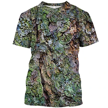 Забавна ежедневни облекла с 3D принтом, камуфлаж в стила на джунглата, мъжка тениска с къс ръкав, нова лятна мода, тениска оверсайз