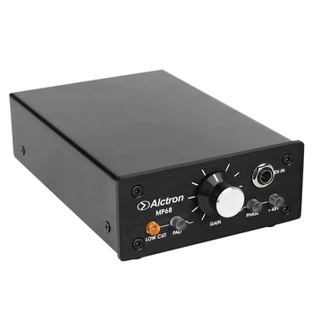 alctron MP68 нисък шум студиен микрофон предусилвател DI instrument input за прозрачно проследяване на бас и на китара