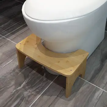 Практичен Какающий детски стол за тоалетна от бамбук за възрастни, сверхпрочная подвижни мебели С-образна форма, удобна за 35 градуса