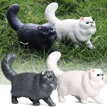 Образователна играчка, имитирующая науката и природата, реалистични фигурки на котенца, на домашен любимец, модел на персийската котка, микро-пейзаж